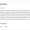Schermafbeelding van de 5-sterrenreview van Cynthia Brackeleir op Google